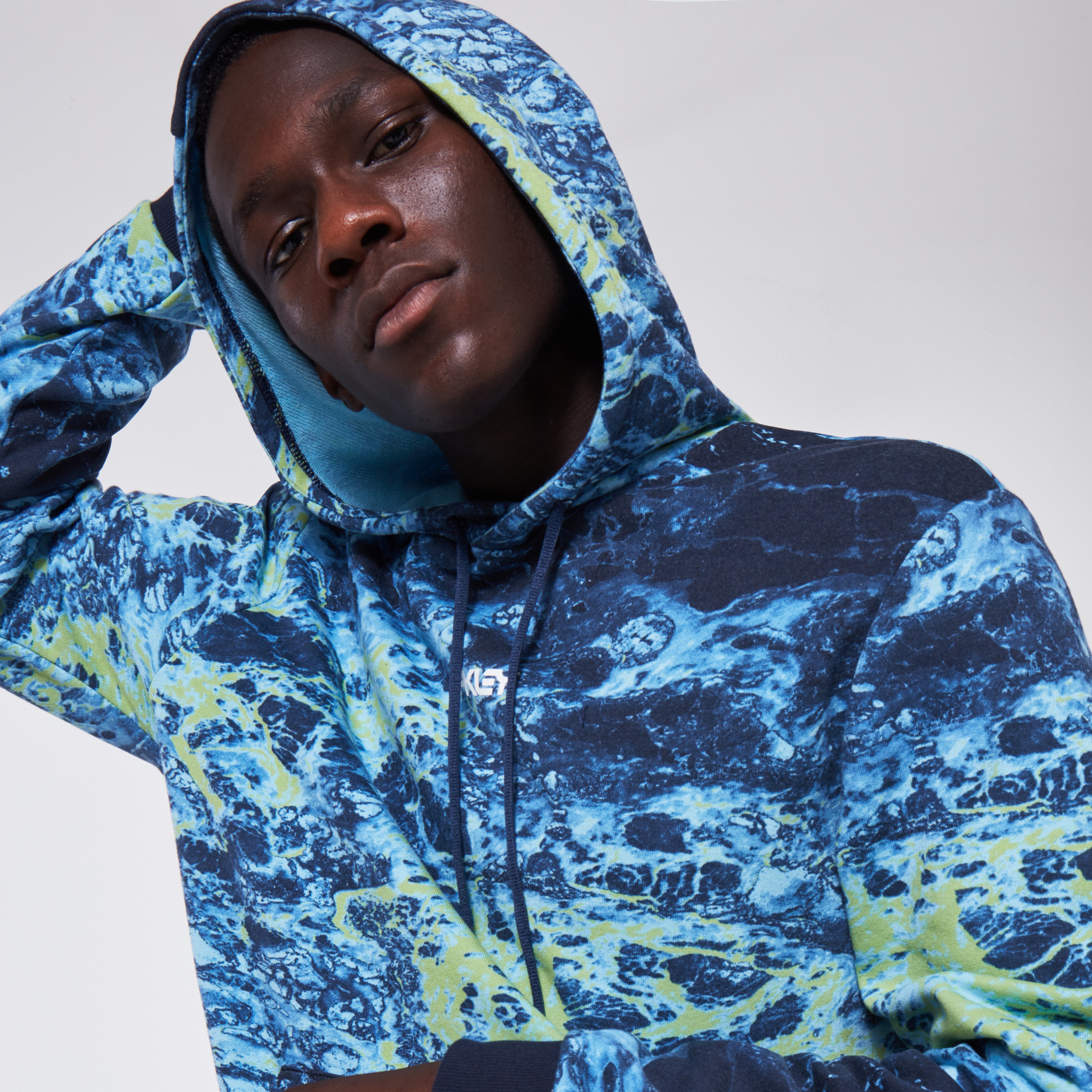 うきわ OCEAN WAVE HOODIE_Navy color oneoceanapparelcowavehoodiefro
