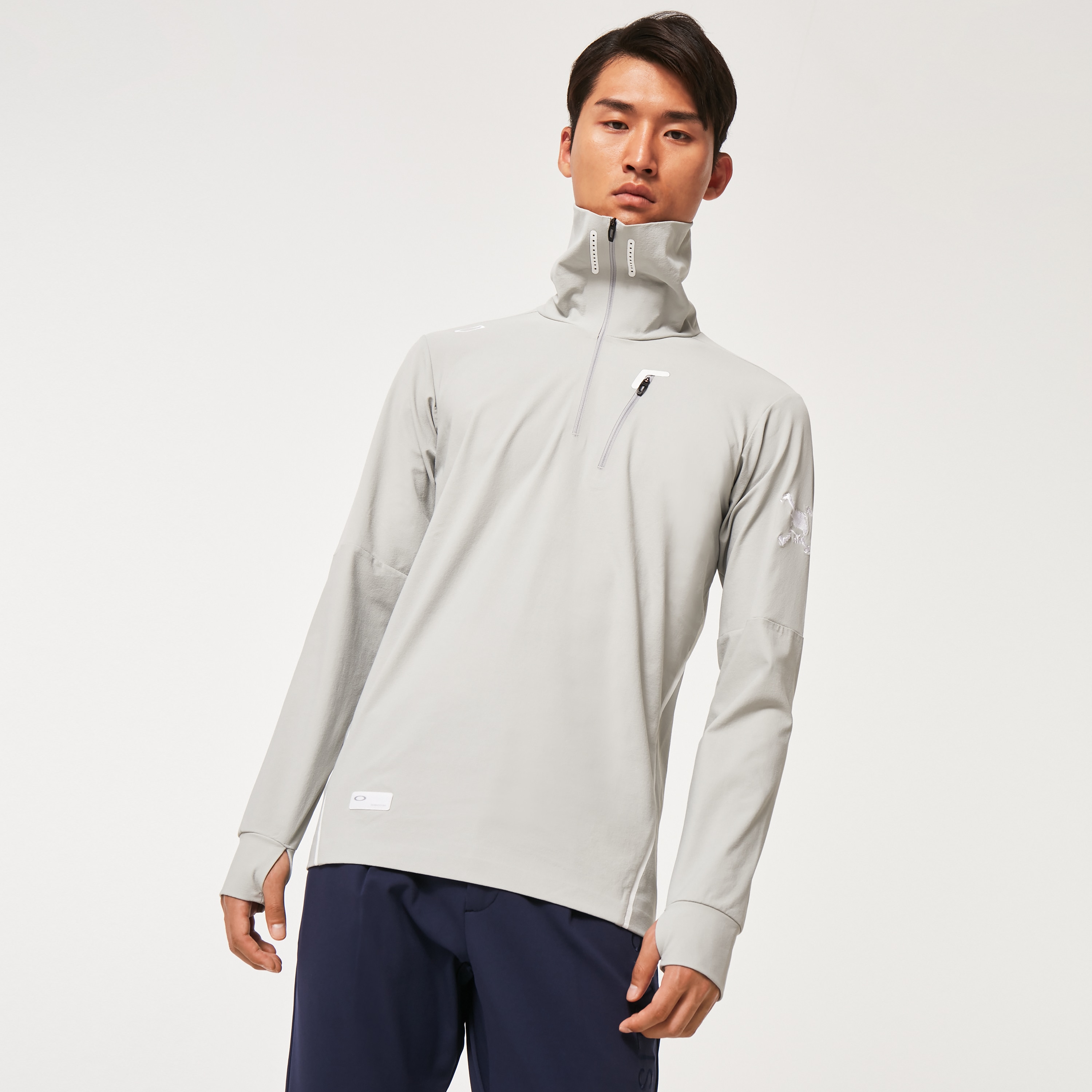 Oakley Skull Synchronism Aloft Mock Neck - Grey Slate