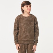 Enhance Qd Fleece Crew Ytr 4.0 - Brown Print