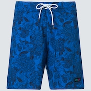 Dark Floral 18 Rc Boardshorts - Blue Flower