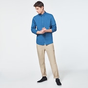 Workwear Patch LS Shirt - Interstellar Blue