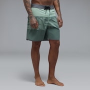 Session Rc 19" Boardshort - Faded Green Hibiscus Str