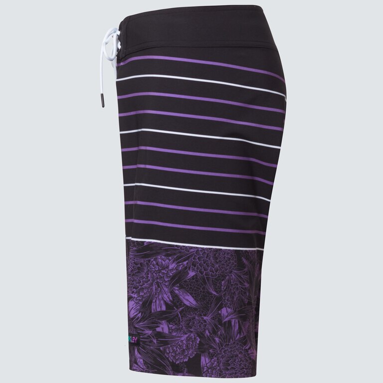 Split Floral 20 Rc Boardshorts - Purple Flower/Stripe