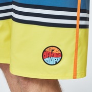 Striped 1975 Boardshort 21 - Blue Yellow Color Block