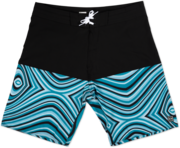 Bermuda Para Água Marbled Block - Blackout