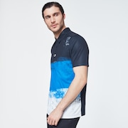 Color Block Shade Polo - Uniform Blue