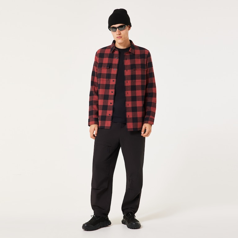 Bear Cozy Flannel - Rosewood/Black