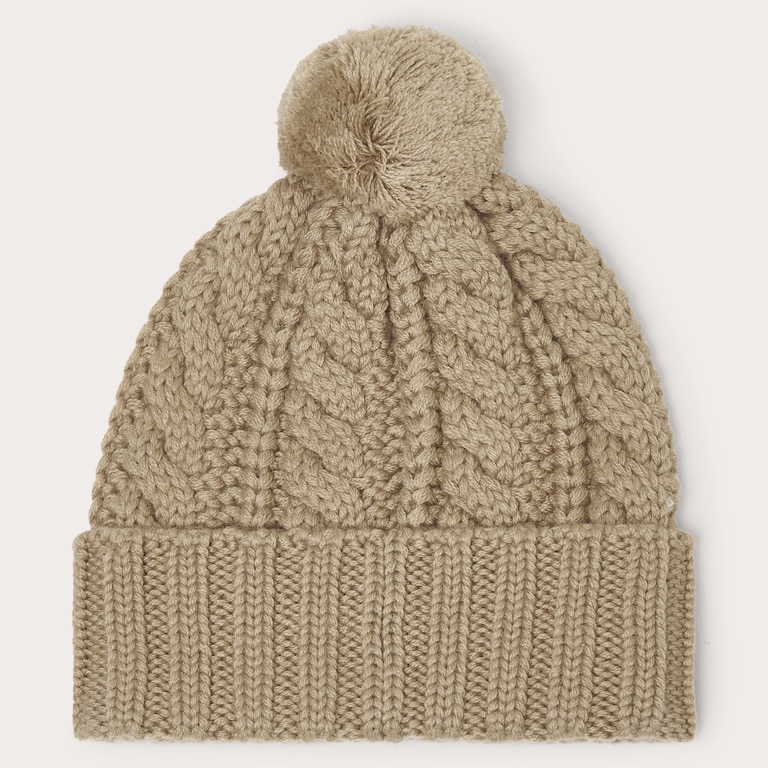Harper Pom Beanie - Pebble