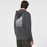 Overdyed Topo Fz Hoodie - Blackout