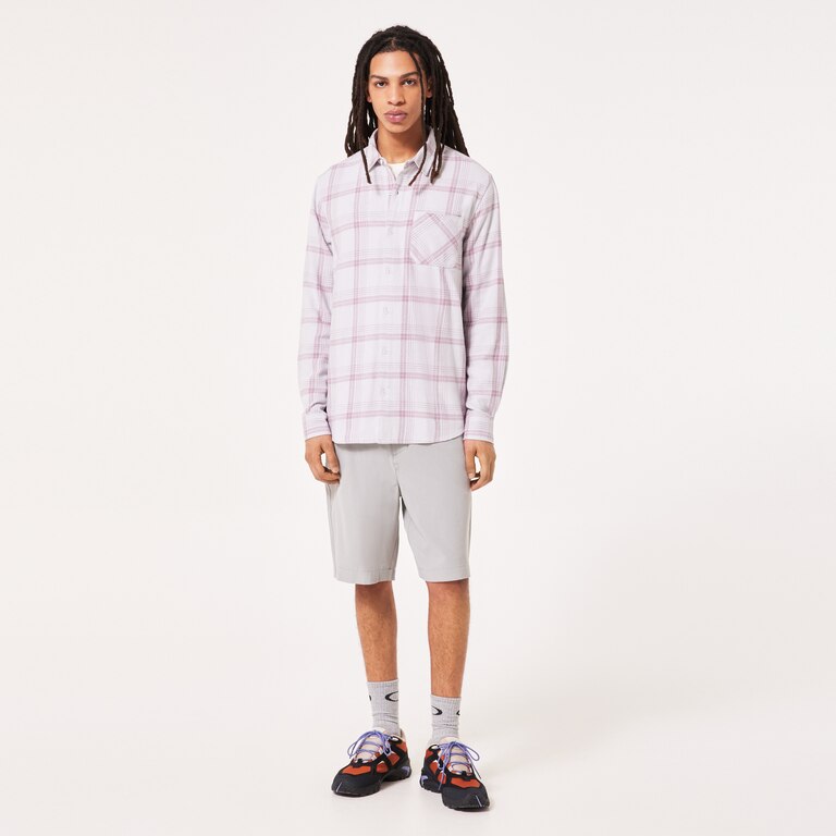 Podium Plaid Ls Flannel - Lunar Rock/Toadstool Check