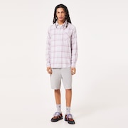 Podium Plaid Ls Flannel - Lunar Rock/Toadstool Check