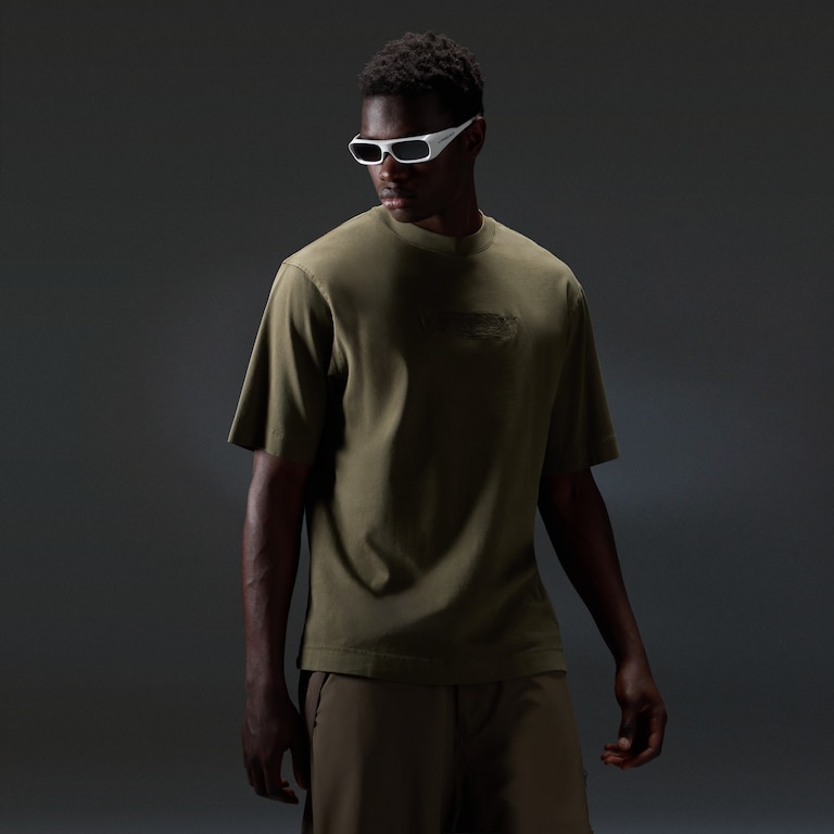 Echo Mod Embroidered Tee - Deep Olive