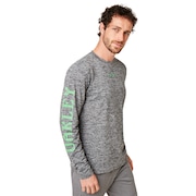 Oakley 3 Rd-G O Fit Long Sleeve Tee 2.7 in Dark Gray Heather