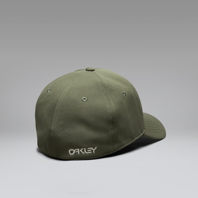 6 Panel Stretch Metallic Hat - Deep Olive/Mist