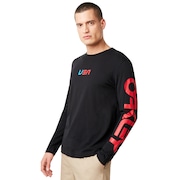 USA Star Long Sleeve Tee - Blackout