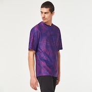Ride Free Ss Jersey - Purple Mountain Td Print