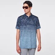 Camo Stripes Polo - Universal Blue