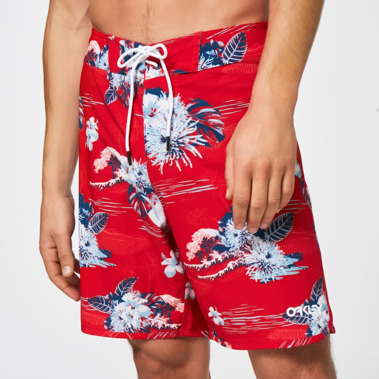 Tropical Bloom 18 Boardshort - Redline Hawai
