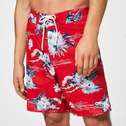 Tropical Bloom 18 Boardshort - Redline Hawai
