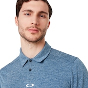 Aero Ellipse Polo - Ensign Blue Light Heather
