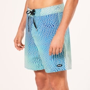 Cosmic Tides 18" Boardshort - Bubble Ellipse Green/Blue