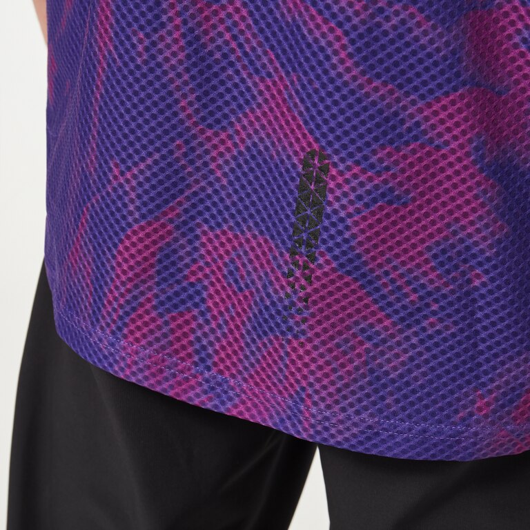 Ride Free Ss Jersey - Purple Mountain Td Print