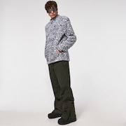 Hillside Sherpa Fz Fleece - White Crackle Print