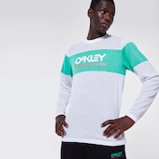 TNP Fiery Stripe LS Tee - White
