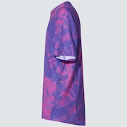 Ride Free Ss Jersey - Purple Mountain Td Print