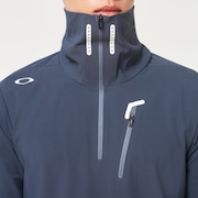 Skull Synchronism Aloft Mock Neck - Dark Aqua