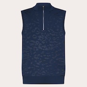 Skull Spotted Jacquard Vest - Midnight Blue