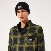 Butter Flannel Shirt - Black/Fern Check