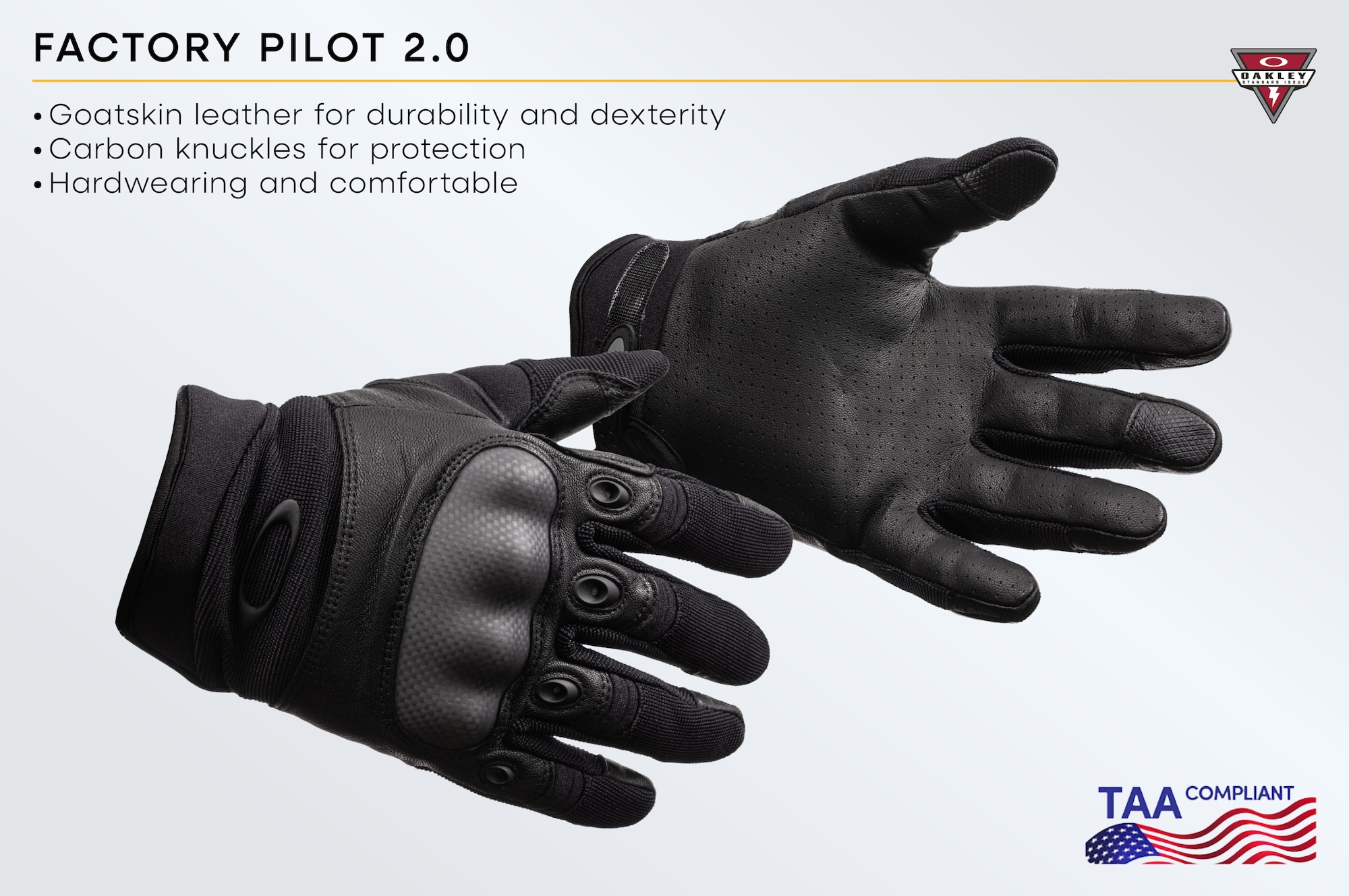 Oakley Factory Pilot 2.0 Glove TAA Compliant in Black | Oakley® US