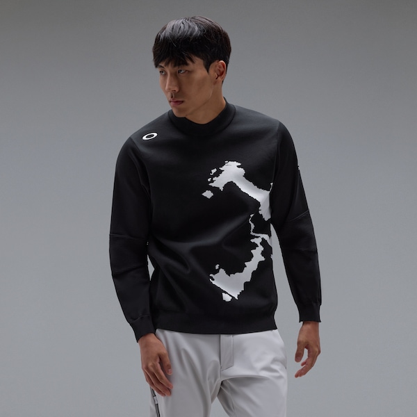 Skull Bold Sweater Mock Shirt