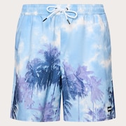 Canary Palms Rc 18" Beachshort - Palms Clouds Light Blue