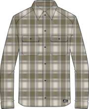 90s Plaid LS Shirt - Mist/Pebble/Army G Check