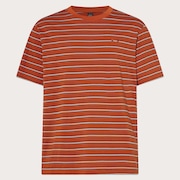 Relax Striped Tee - Grenache/Auburn Stripes
