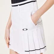 Elevate Deep Rise Pleats Skirt - White