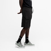 Bermuda Masc Mod Sports Knit Shorts - Blackout