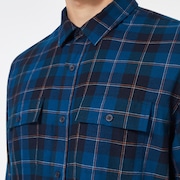 Cabin Button Down LS - Blue Check