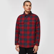 Bear Cozy Flannel - Fathom/Iron Red Check
