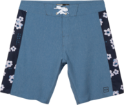 Sakura Blocked Boardshorts - Faded Denim