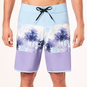 Palm Florals Rc 19” Boardshort - Stonewash Blue