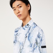 Skull Bold Omble Mock - White Print