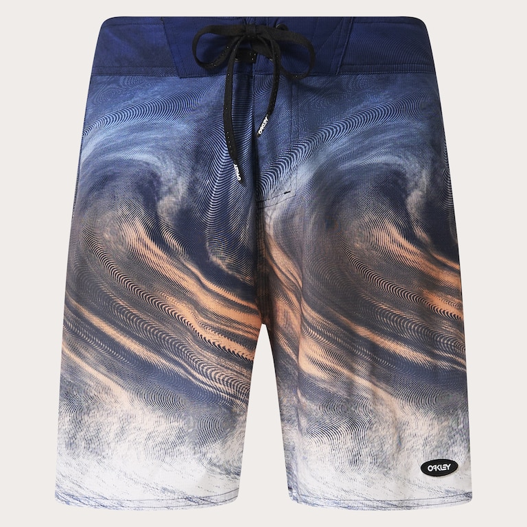 Cosmic Tides 18" Boardshort - Gradient Swirl Blue/Orange