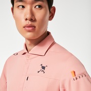 Skull Diverse Wv Shirt - Coral Marle