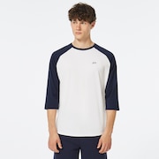 Relax Raglan 3/4 Tee - White/Blue