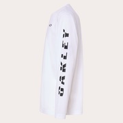 Slant Logo Print L/S Tee 8.0 - White