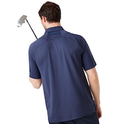 Mirror Graphic Polo - Foggy Blue