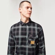 Tc Skull Flannel Shirt - Black/Gray